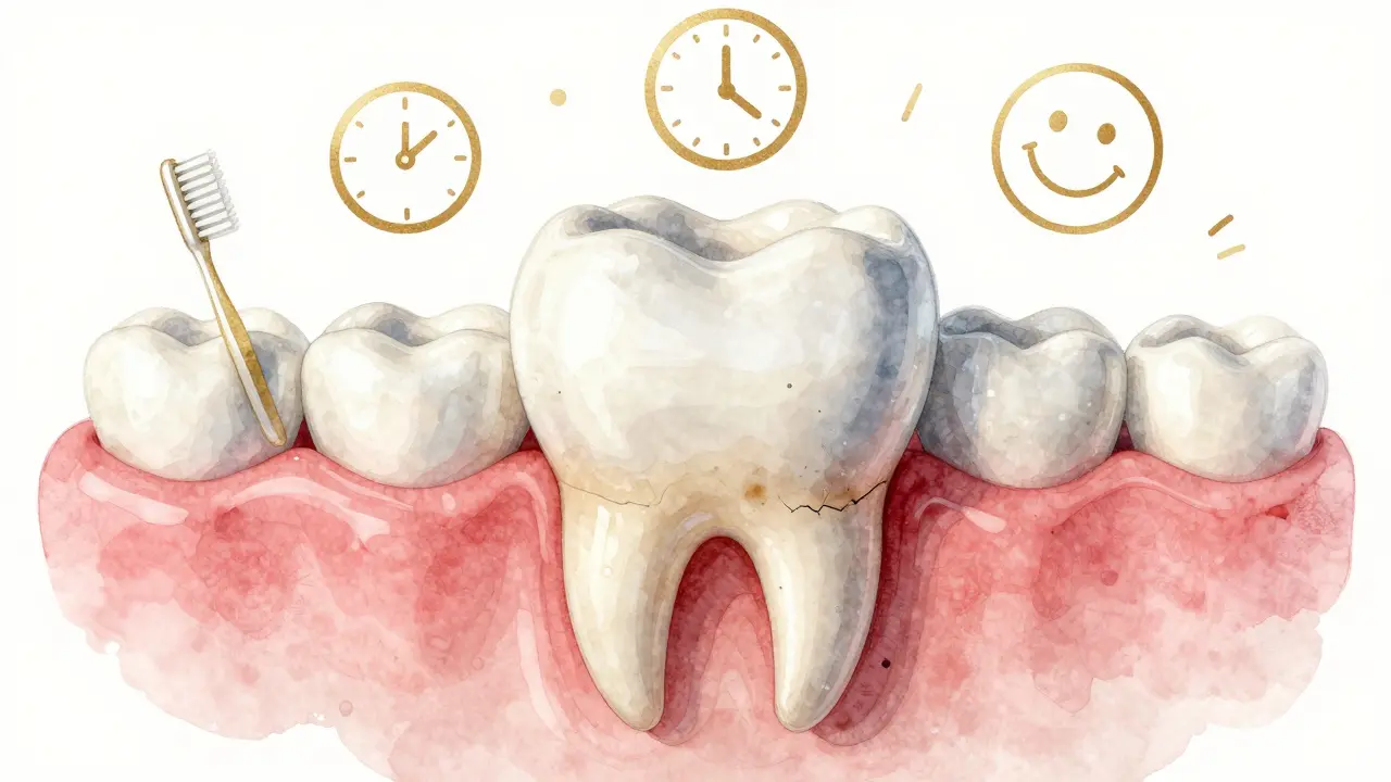 Ceramic veneer as a protective shield over a tooth, symbolizing long-term durability and natural appearance.