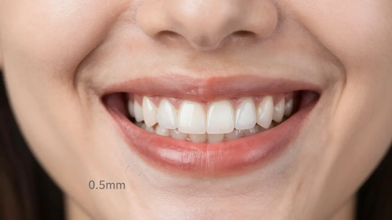 Pacient se směje s přirozeně vypadajícími keramickými fazetami na zubech.