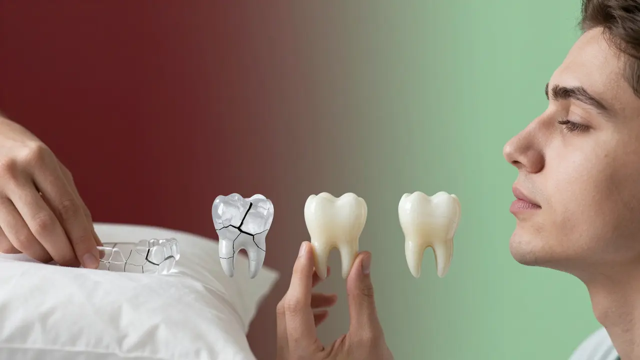 Posloupnost kroků, jak chránit zuby před prasklinami: náprava, vyhýbání se tvrdým potravinám, uvolnění čelisti