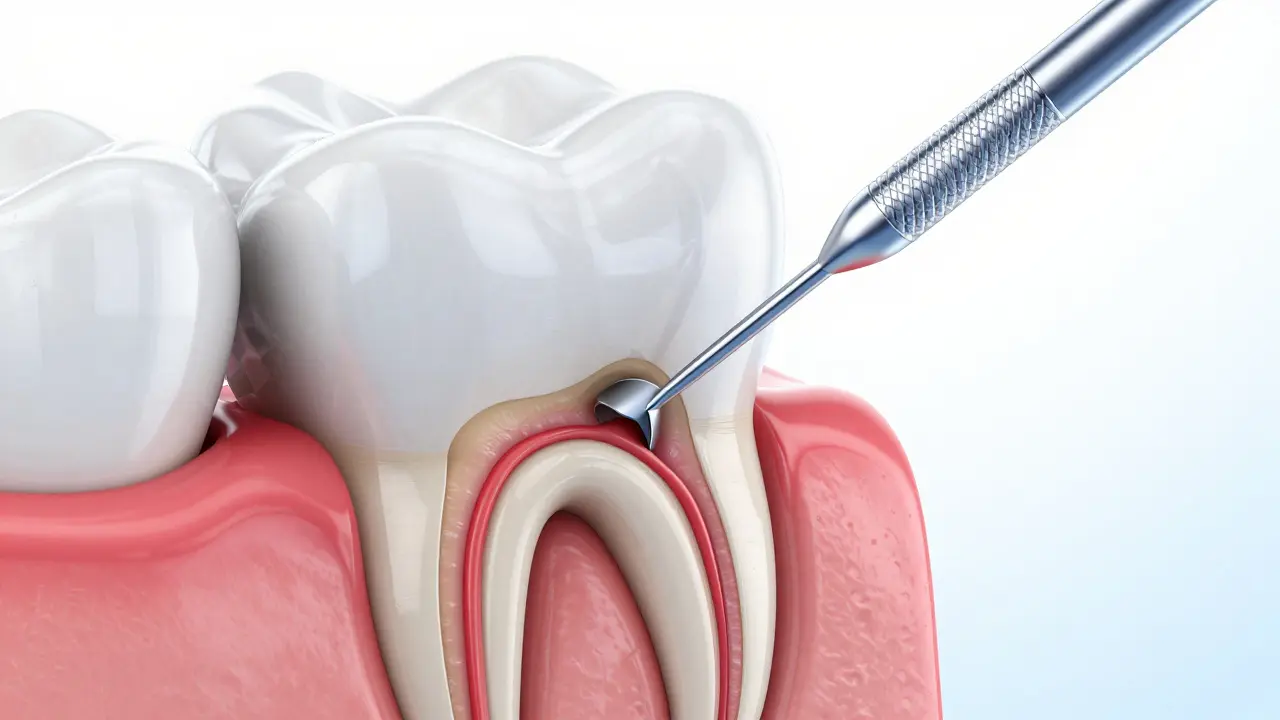 Náhled do zubu při endodontické léčbě kanálků