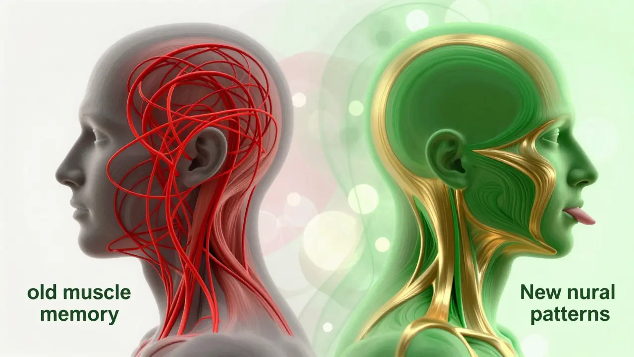 Abstraktní vizualizace přepisu svalové paměti a neuroplasticity