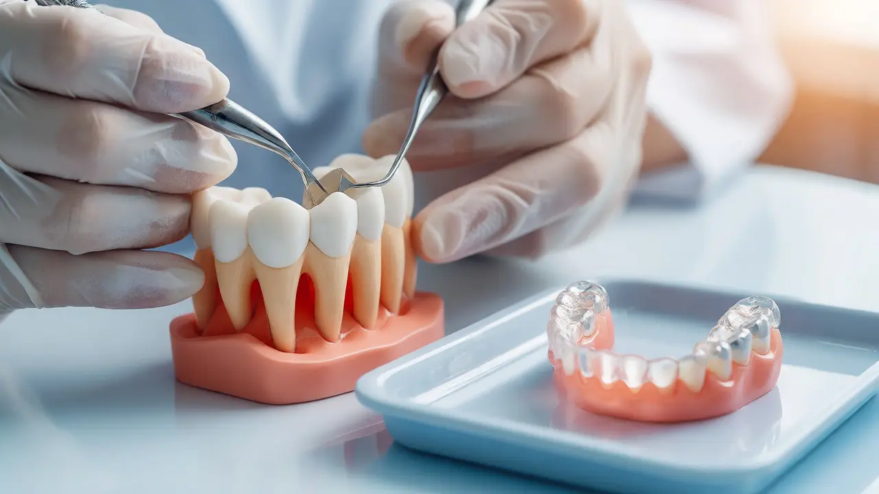 Zubní ošetření a ochranná dlahy pro prevenci prasklin